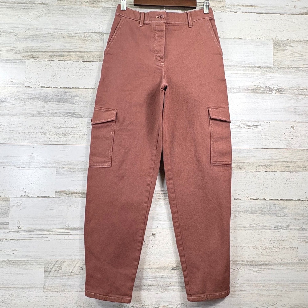 Wilfred Free Aritzia Cargo Pants 4 Terracotta Rose High Waisted Utility Gorpcore